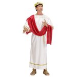 Costume csar adulte - widmann - tunique avec toge et ceinture dore - jaune - homme