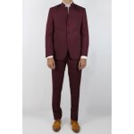 Costume col mao bordeaux homme - marque - modle - ajust - veste droite - 5 boutons