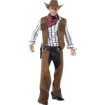 Costume cow - boy - smiffys - cowboy et cowgirl - marron - polyester - adulte - homme