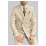 Costume crois beige homme