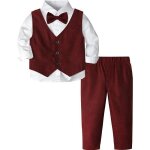 Costume enfant garçons mariage ensemble de 3 pièces gilet + chemise + pantalon pâques bénédiction formel ... Costume enfant garçons mariage ensemble de 3 pièces gilet + chemise + pantalon pâques bénédiction formel ...