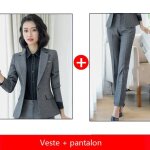 Costume femme de marque costume dinterview revers costume de travail affaires costume de trois pices ...