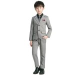 Costumegaronde5picesveste + pantalon + gilet + cravate + chemisepouroccasionsformellesmariageetc ...