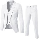 Costume homme mariage slim fit smoking couleur pure formel - ensemble de vetements blanc