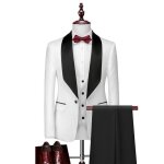 Costume homme 3 pices - xhn52 - blanc - fte soire mariage business fit