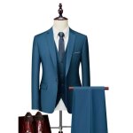 Costume homme grande taille - mobigarlan - xhm405 - 3 pices - bleu - fte soire mariage business