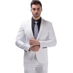 Costume homme grande taille uni de slim marque luxe vtements masculin xhc46 blanc