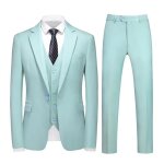 Costume hommes marque de luxe couleur unie ensemble 3 pi�ces costume de mariage grande v�tements masculin ...