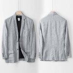 Costume homme  manches longues en lin  rayures - funmoon