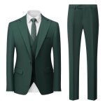 Costume homme mariage slim fit 3 pi�ces c�r�monie vetement business elegant revers en pointe confortable ...