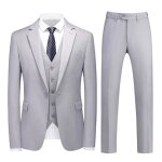 Costume homme - mobigarlan - xhm358 - 3 pices - gris - fte soire mariage business - vtements masculin ...