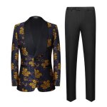 Costume homme slim 2 pices business mariage crmonie fleur imprim