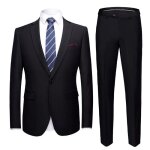 Costume homme uni 2 pieces de marque luxe en slim vtements masculin xhg53g noir