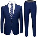 Costume homme uni de marque luxe vêtements masculin wzc1288g11 bleu marine Costume homme uni de marque luxe vêtements masculin wzc1288g11 bleu marine