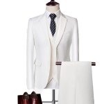 Costume homme uni de slim marque luxe vtements masculin xhc145 blanc