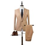 Costume homme uni de slim et type mince de marque luxe vêtements masculin bkc622 kaki Costume homme uni de slim et type mince de marque luxe vêtements masculin bkc622 kaki