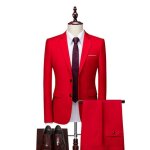 Costume homme - xhn336 - rouge - f�te soir�e mariage business fit