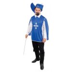 Costume - mousquetaire adulte - ptitclown - bleu - taille s / m
