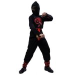 Costume ninja noir et rouge ref / 66272 (dguisement enfant mixte 5  6 ans)