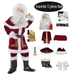 Costume de pre nol 12 pices pour garons et filles - costume de pre nol en velours de luxe disponible ...