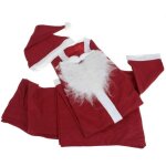 Costume de pre nol en feutrine - taille unique - rouge - 100% polyester