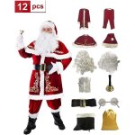 Costume de père noëlystp ensemble costume de père noël adulte en velours rouge de luxe pour cosplay de ... Costume de père noëlystp ensemble costume de père noël adulte en velours rouge de luxe pour cosplay de ...