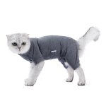 Costume de rcupration de chat combinaison de rcupration pour chat 4 animalerie costume gris clair ...