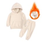 Costume de sport pour filles et garons 2 pices ensemble sweat  capuche et pantalon pais  la mode ...