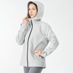 Costway trench femme veste de pluie avec capuche veste dextrieur en nylon rsistant au vent &  leau ...