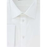 Cotton park - chemise classique blanc poignets mousquetaires - homme