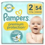 Couches bébé pampers premium protection - taille 2 (4kg - 8kg) - paquet de 54 Couches bébé pampers premium protection - taille 2 (4kg - 8kg) - paquet de 54