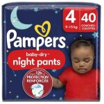 Couches - culottes pampers baby - dry night pants pour la nuit taille 4 9kg - 15kg 40 pices