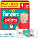 Couches - culottes pampers baby - dry taille 4 - pack 1 mois 180 couches