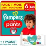 Couches - culottes pampers baby - dry taille 6 - pack 1 mois 138 couches