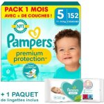 Couches pampers premium protection taille 5 - pack 1 mois 152 couches Couches pampers premium protection taille 5 - pack 1 mois 152 couches