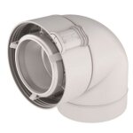 Coude 90 rolux condensation 80 / 125 pptl / pvc - ubbink - 229520