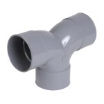 Coude double nicoll en pvc gris � 100 mm - femelle / femelle - ot88