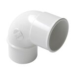 Raccord pvc blanc coud� 87 degr�s30 - diam�tre 50 mm - simple embo�ture - nicoll