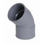 Raccord pvc gris coud� 45 degr�s - ff diam�tre 40 mm - double embo�ture - nicoll