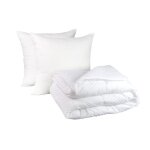 Couette 220x240 - homerokk - 450 gr / m� - 2 oreillers 60x60 - microfibre - 4 saisons