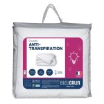 Couette - 240 x 220 cm - bleu calin - l�g�re anti - transpiration - 200 g / m� - blanc