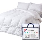 Couette 4 saisons - homescapes - 135 x 200 cm - duvet et plumes de canard - lot de 2 couettes