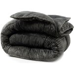 Couette cotton club gris 240x260cm couette reversible by sampur thermor�gulatrice