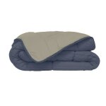 Couette dété en microfibre bicolore bleu pétrole 260x240 cm Couette dété en microfibre bicolore bleu pétrole 260x240 cm