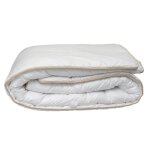 Couette fjord grand hotel lgre jumelable satin de coton ray lestra - blanc - 240 x 300 cm pour lit ...