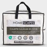 Couette - homescapes - 200 x 200 cm - laine 100% naturelle - hypoallerg�nique - anti - acarien