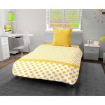 Couette imprim�e 140x200 cm pois jaune