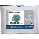 Couette microfibre - 240 x 220 cm - bleu calin - chaude - 400 g / m - bicolore agate / poivre