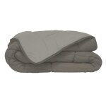 Couette microfibre 400g / m� calgary taupe & lin 200x200cm