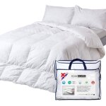 Couette temp�r�e - homescapes - 260 x 220 cm - duvet et plumes de canard - 10. 5 tog